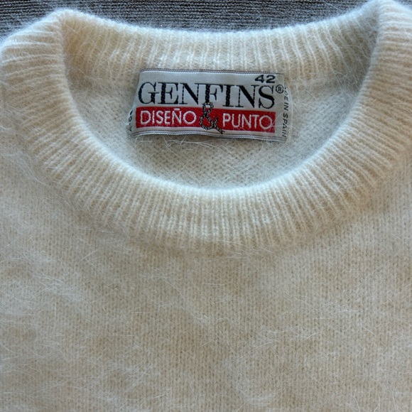 Off-white Angora / Lambs Wool Sweater from Spain - Picture 4 of 8